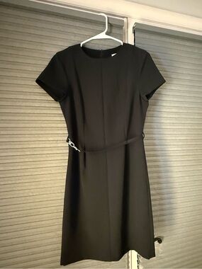 h&m black short sleeve dress Women's Black Short-sleeved maxi dress